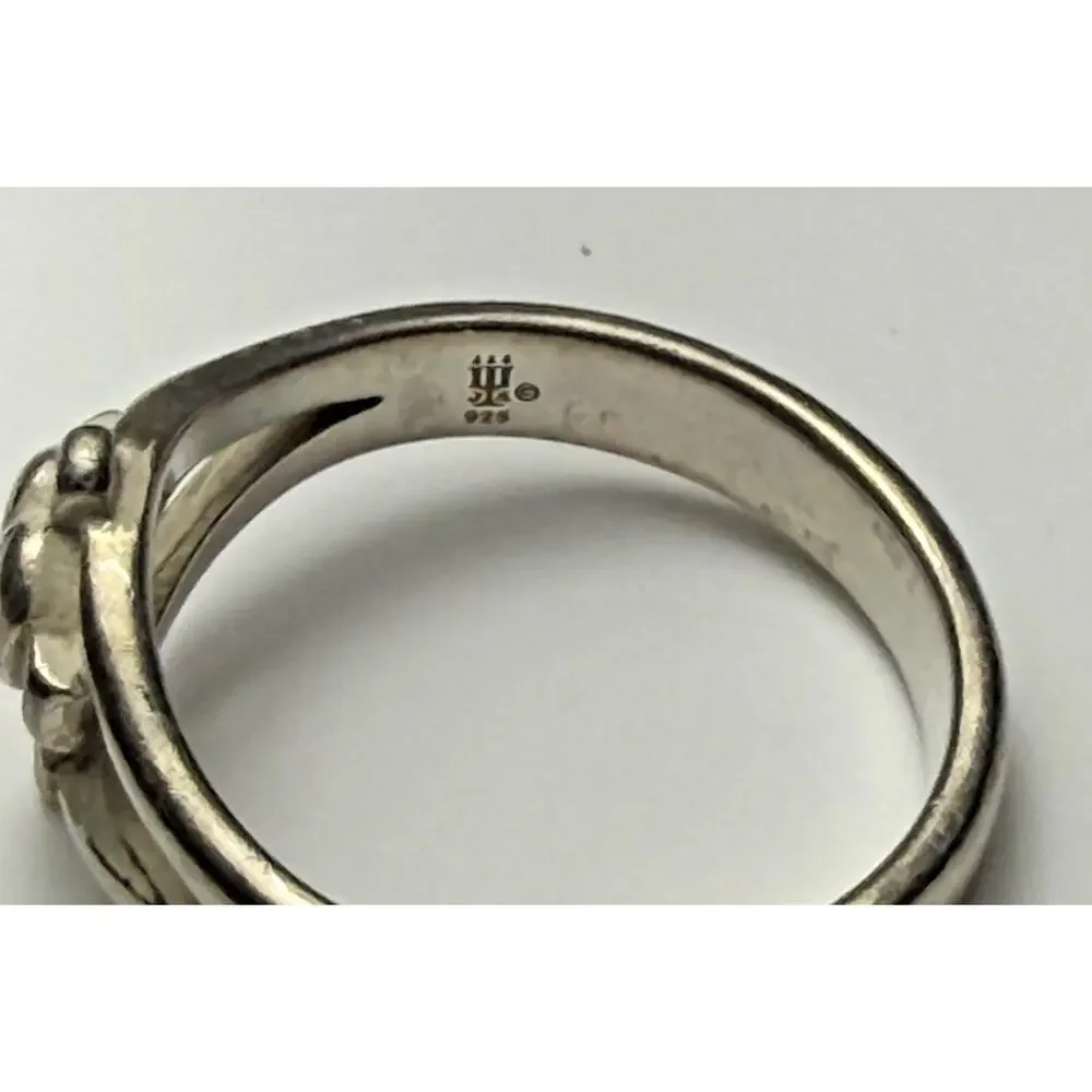 Retired James Avery Cross Heart Ring Sterling Silver 925 Size 6 3.15g